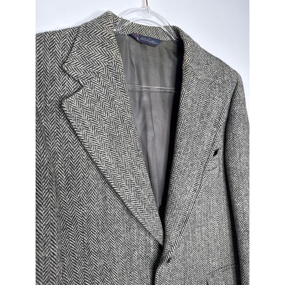 Harris Tweed Herringbone Wool Blazer 1980s–1990s Cavalier S.H. Franklin Medium - Picture 6 of 13